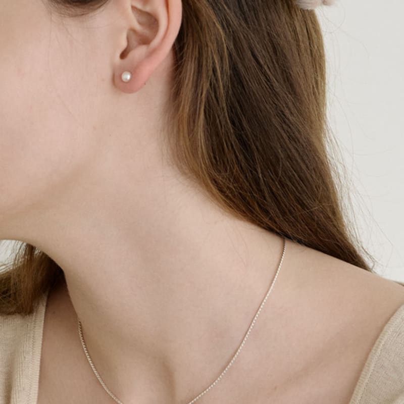 

NUOY [Silver 925] Simple Line Necklace (2 Colors) Silver