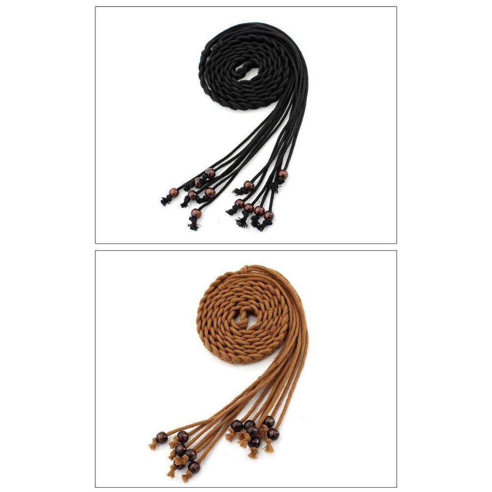 Gothic Tie Waist Rope Luxury Design Lace-up Waist Belt Braided Waist Chain  Spice Girls Streetwear