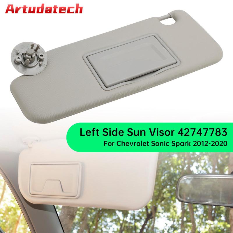 Artudatech  Sun Visor Left Driver Side 42747783 Gray For Chevy Sonic Spark 2012-