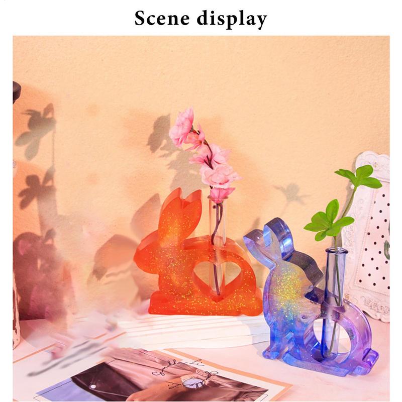 Bunny Resin Mold Silicone Handmade Craft Rabbit Mold Soap Candle Plaster Making Mold Epoxy Resin Casting Molds For Easter Home