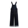 Fashion Style 2024 Autumn New Arrival Women's Easiest for Match Slim Looking Casual Mid Waist Denim Suspenders Pants 8197291