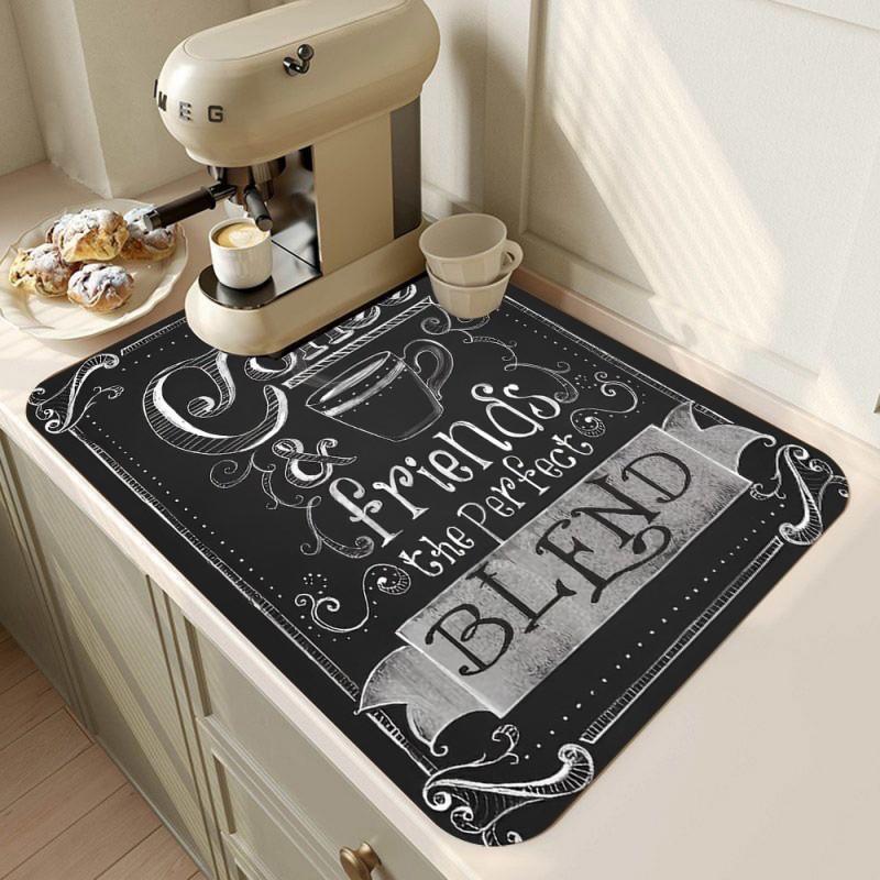 Küche Super Absorbierende Matte Kaffee Abtropfmatte Trockenmatte Schnelltrocknend Badezimmer Abtropfpad Küchenarmatur Platzset