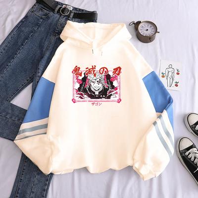 Demon Slayer Manga Graphic Hoodies Uzui Tengen Anime Harajuku Patchwork Hoodie Long Sleeves Fleece Sweatshirt Men Women Clothing