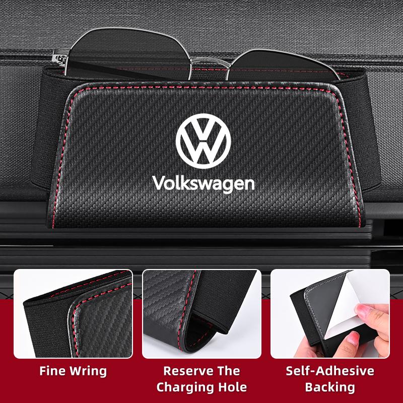 ear1 Car Leather Storage Bag Phones Coins Keys Storage Auto Stowing Tidying Tools For Volkswagen VW Golf Jetta Passat mk4 Golf 5 7
