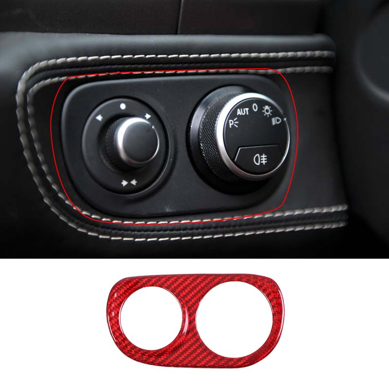 

For Ferrari 458 2011-16 Red Real Carbon Fiber Car Gear Panel Glass Lift Switch Door Handle Cover Decoration Sticker Accessories
