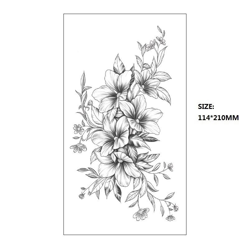 Bohemian Geometric Shape Water Transfer Small Full Arm Back Sexy Simulation Tattoo Sticker