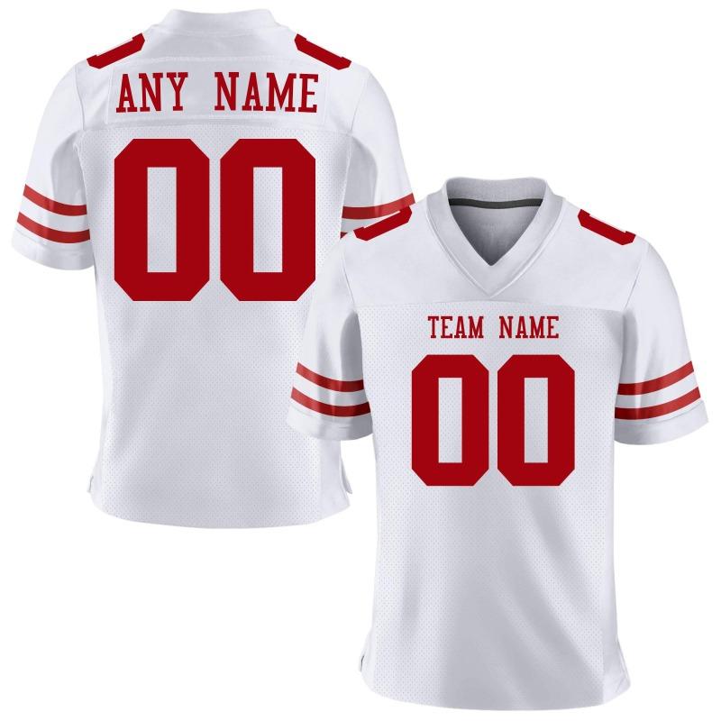 

Custom American Football Jersey, Personalized Red Jersey Shirt with Printed Team Name Number, Football Top for Men Women Youth 6XL