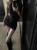 (Quality Plus Neri) Pure Lace Knot Sexy Short Dress Waist Spice Girl Lace Up Neck