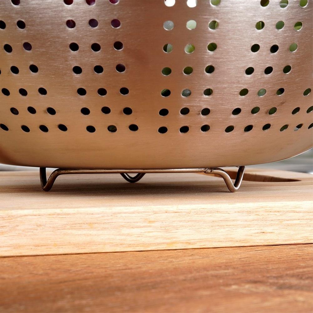 Steel Kitchen Colander Strainer for Straining Vegetables and Fruits 24 cm