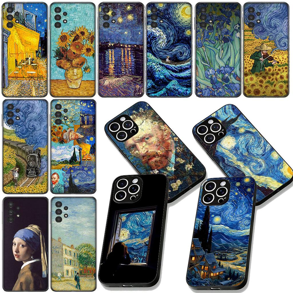 Van Goghs Starry Night Phone Case for Xiaomi Redmi Note 12 11 10 A3 Pro 10A 10C 12C Note12 5G Protective Cover