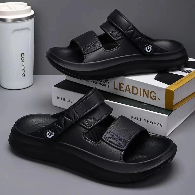 

Fashion Light Men s Shoe Internet Celebrity Slides Platform Beach Mascullino Low Price Casual Designer Luxury Elegant Adult Male Slipper 44-45