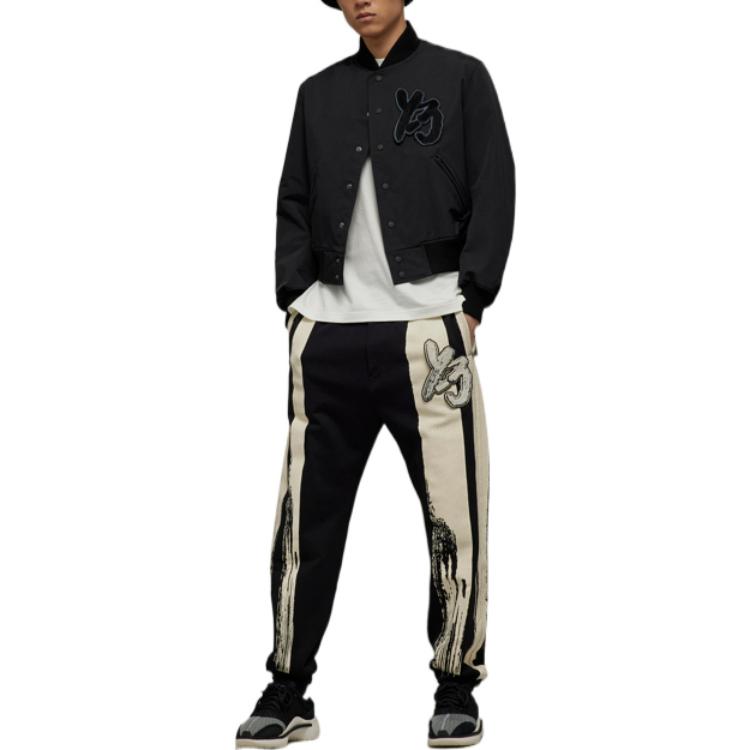 Y-3 Solid Color Logo Print Casual Jacket Unisex jackets Black IA3107
