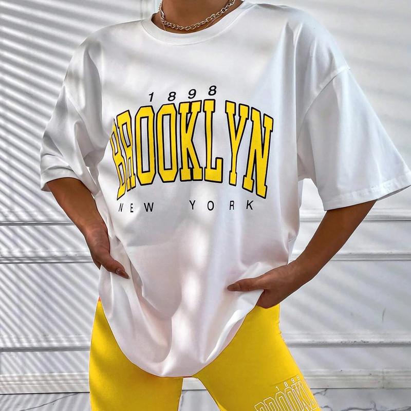 Women's Wearable Homewear Pullover Leisure Suit Women's Pajamas Loose T-shirt Tight Shorts Set