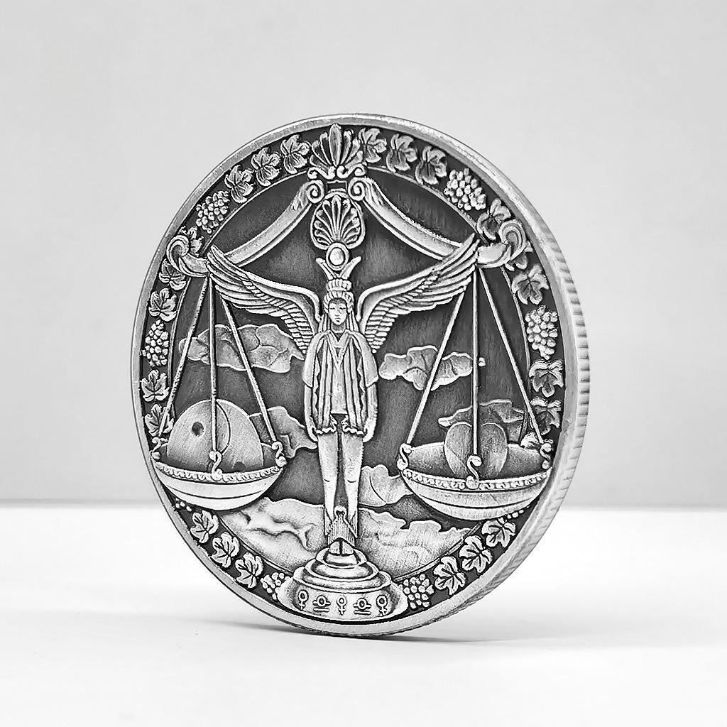 Monete d'Argento Zodiacali, Dodici Segni Zodiacali, Monete Creative, Capricorno, Leone, Vergine, Regali in Metallo