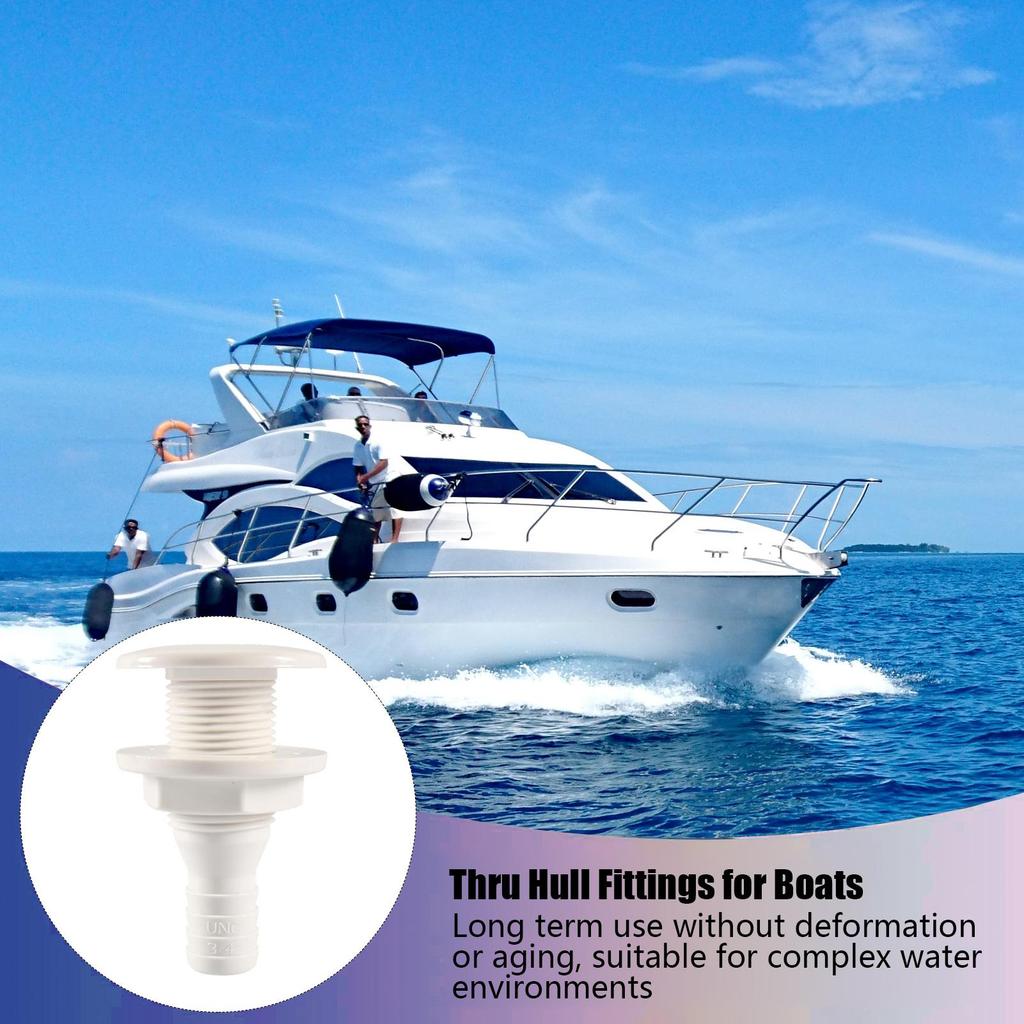 Through Hull Fittings For Boats Yacht Plumbing Fitting Straight Floor Deck Drain For Marine Kayak Boats Water Bilge Yachts
