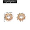 Sun Rhinestone Stud Earrings Zircon Heart Earring Aesthetic Star Earrings  Party Favors