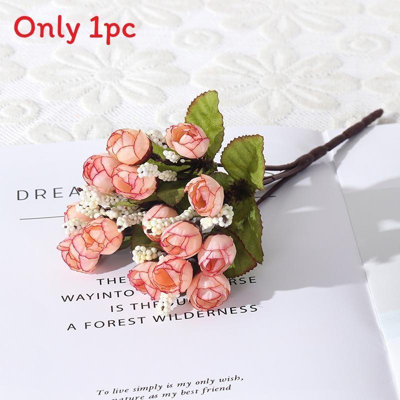Realistic Buds Rose Silk Floral Arrangement For Outdoor Events Home Photography Decoration