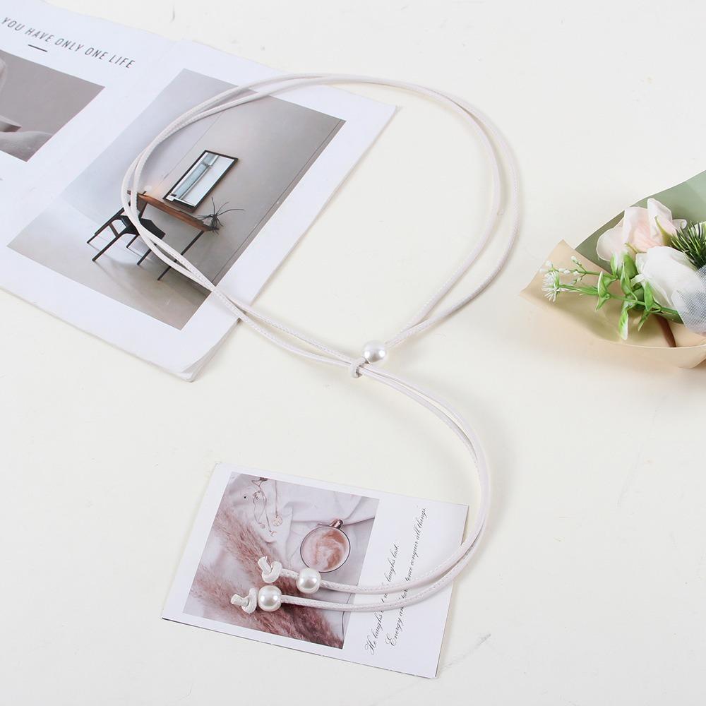 

Round Belt Waist Thin Skirt Strap New Summer Waist Decorative Women білий