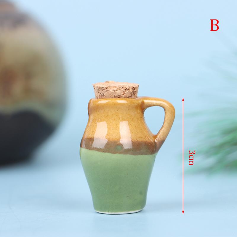 1:12 Dollhouse Miniature Ceramics Jar Seasoning Jar Kitchen Toy Home Decor