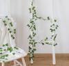 210Cm Artificial Hanging Christmas Garland Plants Vine Leaves Green Silk Outdoor Home Wedding Party Bathroom Garden Decoration