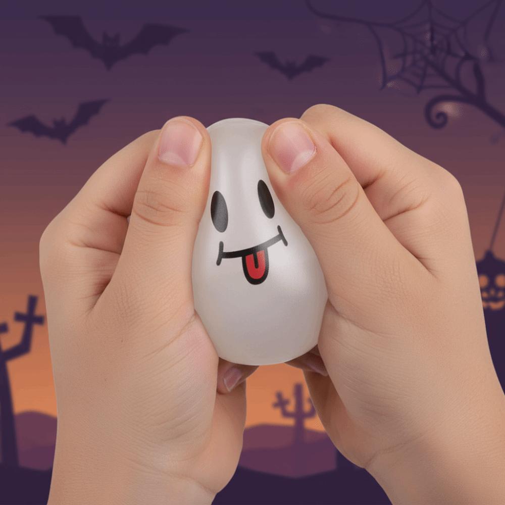 Maltose-Filled Halloween Ghost Squeeze Toys Slow-Rebound Sticky-Free Maltose Squeeze Ball Cute Pocket-Sized