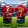 2026 New Ronaldo No.7 Football Jersey Oversized Breathable Training Uniform Soccer Shirt Kids Adult Match Fan Sportswear Tee