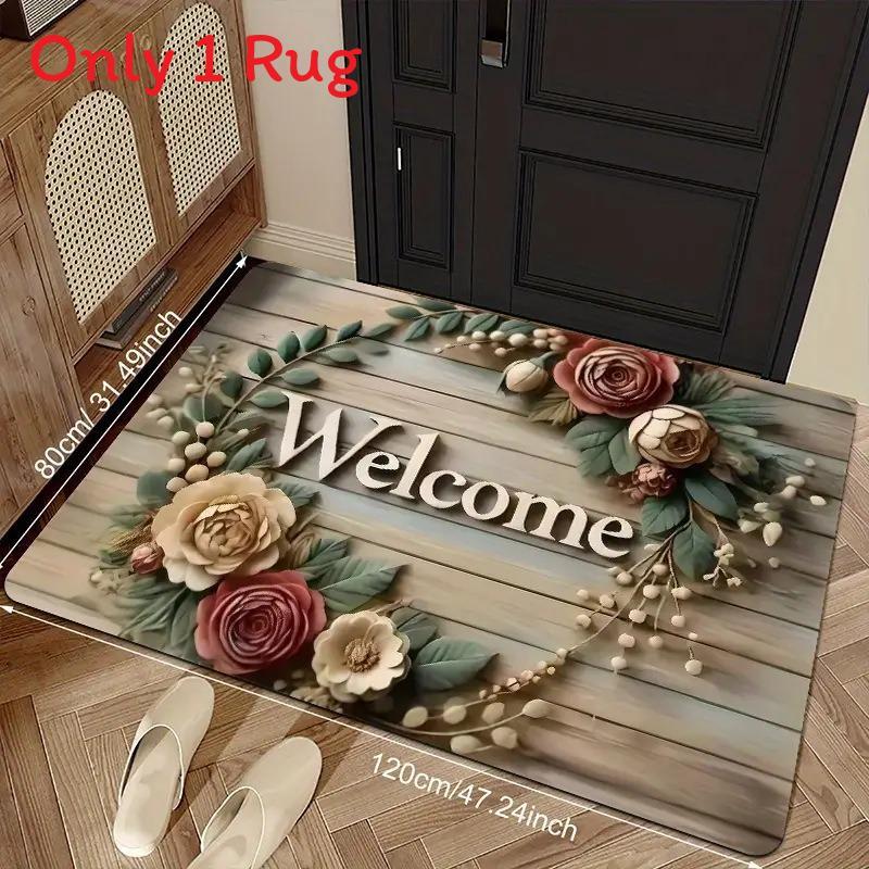Modern Minimalist Diatomaceous Earth Doormat With Washable Printing For Bathroom And Entryway Use
