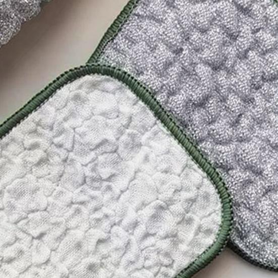 6Pcs Cleaning Cloth Anti-Scratch Silver Mesh Reusable Dishwashing Rags Pots Pans Grills Stoves Wet Dry Use Multipurpose Scrubbing Pads