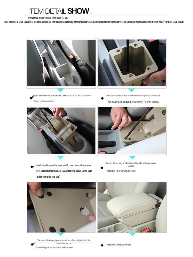 Hedi 5th Gen Leather Armrest Box for Tiida, Yida, Livina & Junyi Models