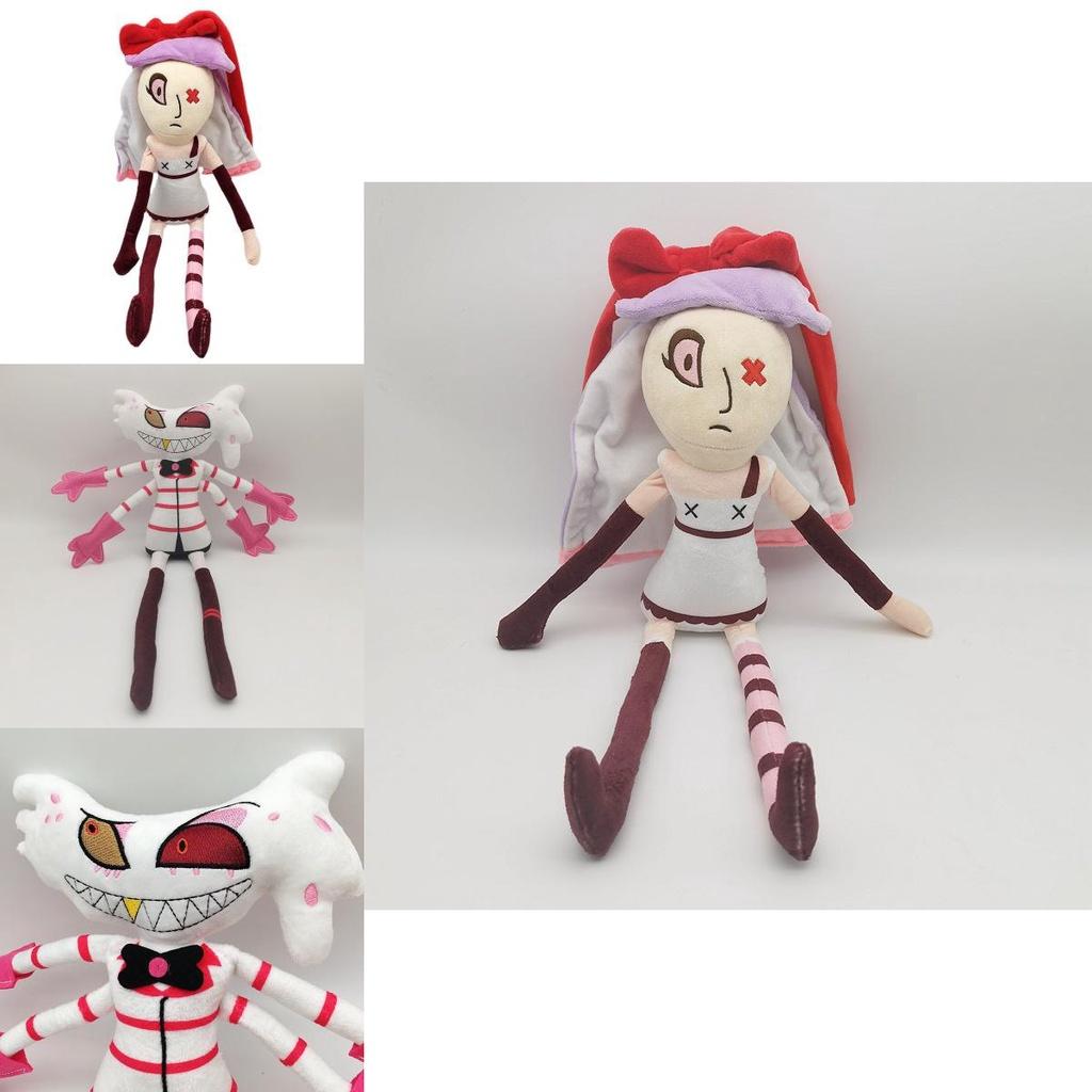 Alastor Plush Doll From Hazbin Hotel In Ultra Soft Short Fur 45cm White