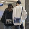 Tragbare Herren Umhängetasche Harajuku Handytasche Reißverschluss Canvas Umhängetasche Reise