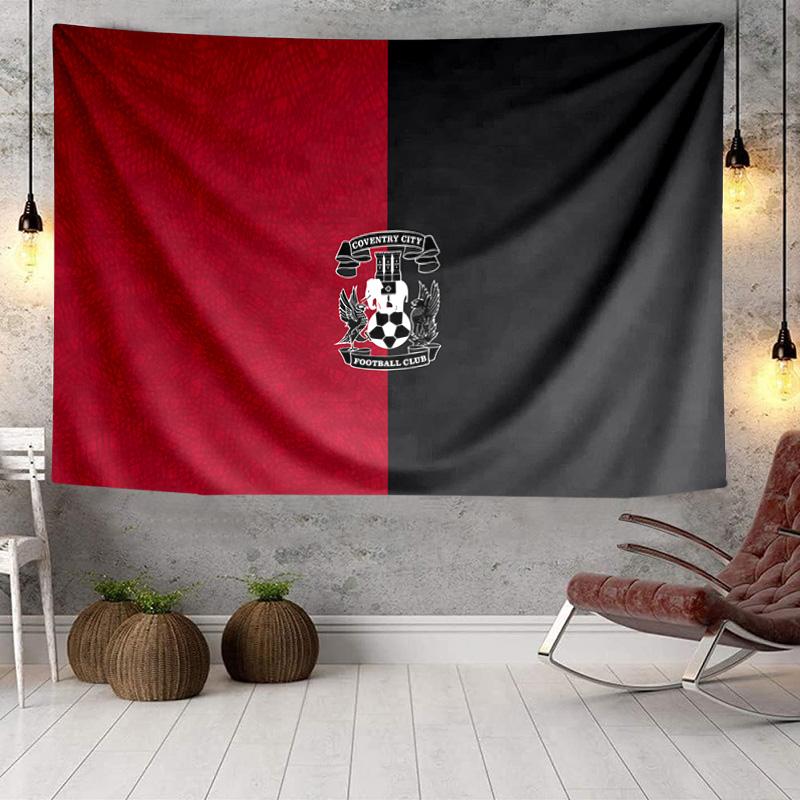 Coventry City Crest Design Tapestry, Unique Design Tapestry, Wall Decor for Bedroom,Livingroom, Playroom,Heartwarming Fan Holiday Gifts