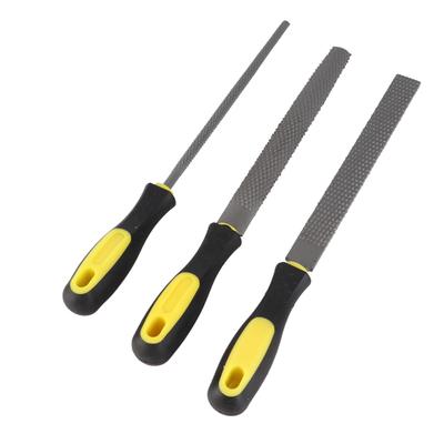 3Pcs Wood File Rasp Coarse Tooth Half Round Flat Hand Tool Set Kit for Woodworking