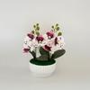 Multi-Bloom Simulated Butterfly Orchid White Flower Pot DIY Artificial Orchid Bonsai Faux Flowers Artificial Faux Plants