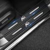 AAANG1 For Ford KA Logo Carbon Fiber Car Interior Door Sill Anti Kick Sticker Scuff Scratch Badge Car Trunk Rear Bumper Stickers