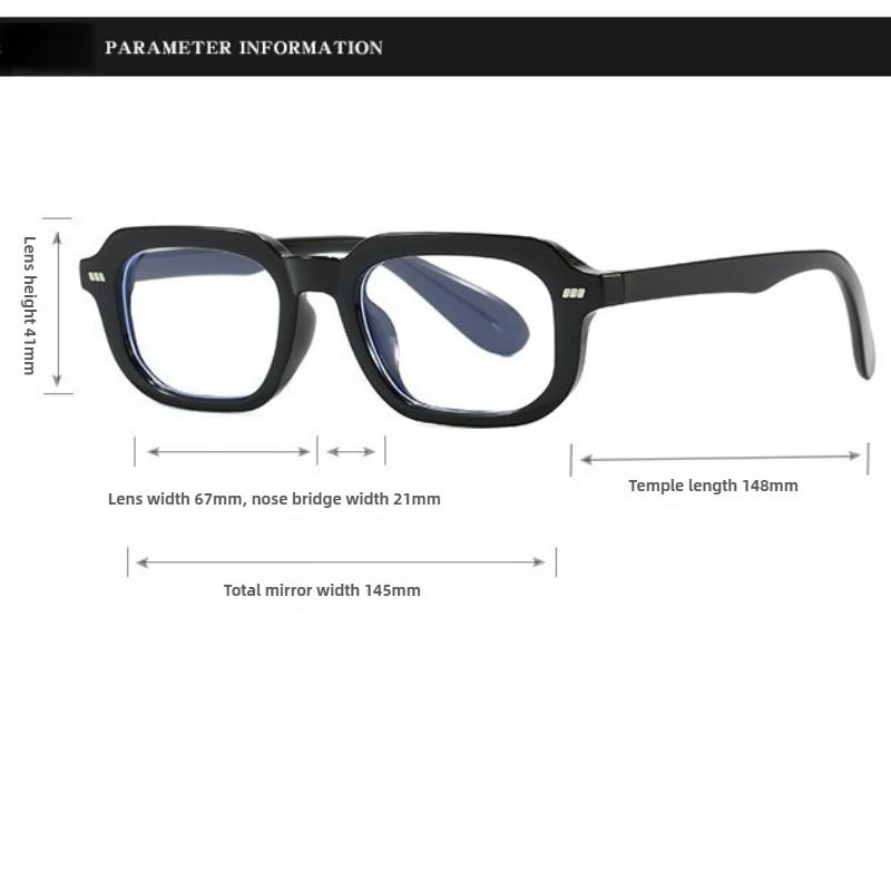 Minimalist Oversized Anti-Blue Light Glasses Fashion Street Style Photography Eyewear Unisex Outdoor Sports Plain Glasses