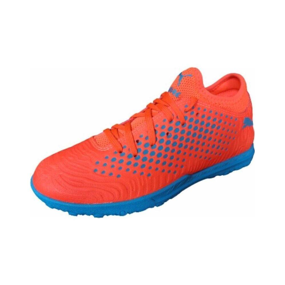 Puma Shattered Studs Future 19.4 TT Jr Turf Soccer Shoes Kids Sneaker Orange Blue 105558-01
