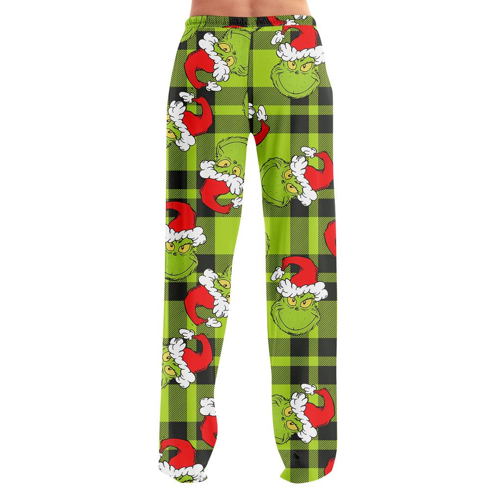 Pajama Pants Sleepwear Casual Drawstring Elastic Waist Pants Comfy Straight Yoga Loose Trousers