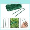 Heavy Duty Green Galvanised Turf Nails Steel Ushaped Garden Ground Pegs For Lawn And Garden Cover Fixing