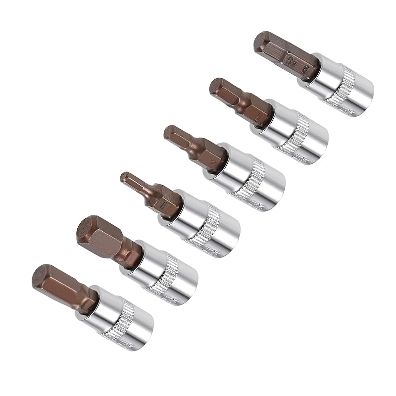 

CoCud hex bit socket set metric H3 - H8 bit 1/4 drive 1.5 long S2 Alloy steel heat treated CR-V socket (Application: (for tightening applications)