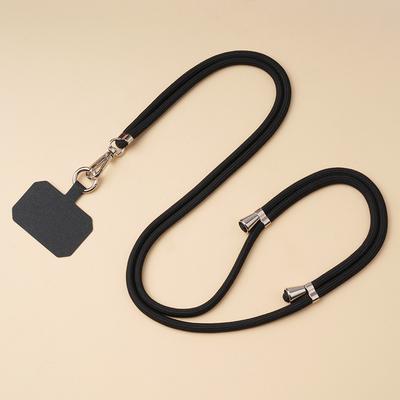 Schwarzes Crossbody Lanyard Halskettenband Universell Handyverstellung Langes Aufhängeseil mit Clip Anti-Verlust Lanyard