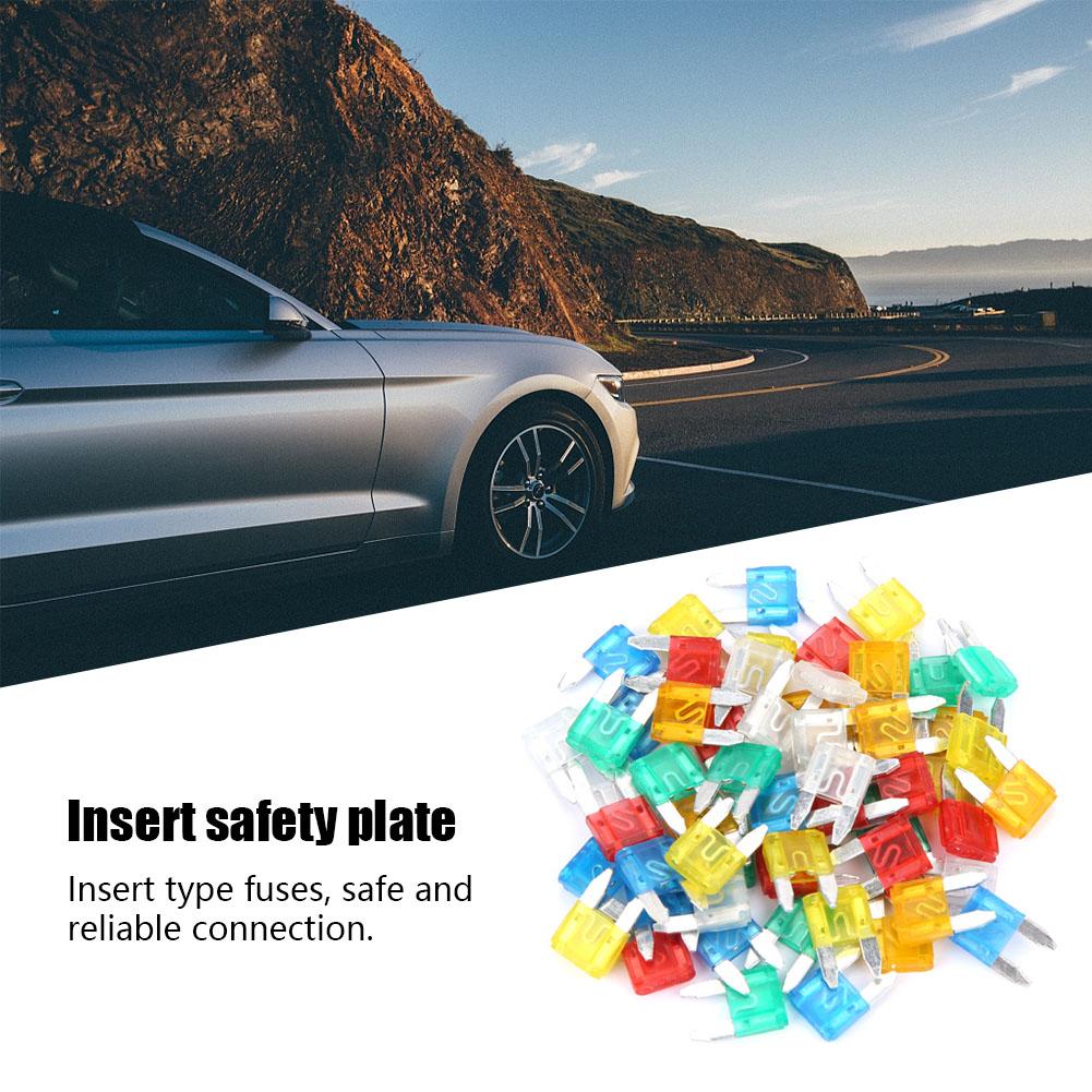 60pcs Multicolor Profile Small Size Mini Blade Fuse Assortment Auto Car Truck Fuses Set (S)