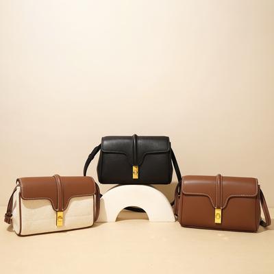 Niche Leather Bag Women's 2025 New High-end Texture Commuter Handbag Versatile Single Shoulder Messenger Small Square Bag