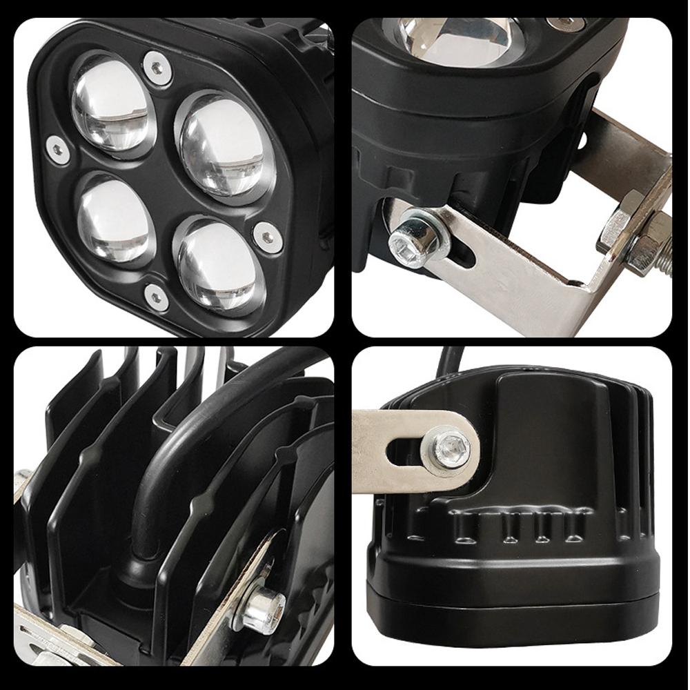 Super Bright 3 Inch Dual Color LED Spotlights 200W Fog Lamp Headlight Accessory For Motorcycle Truck Car SUV ATV 30000LM 24V 12V
