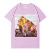 Funny Cat Explosion Pop Graphic T Shirt Fashion Crewneck Short Sleeve Summer Gothic Print Topunisex Loose Clothes Hot Sale
