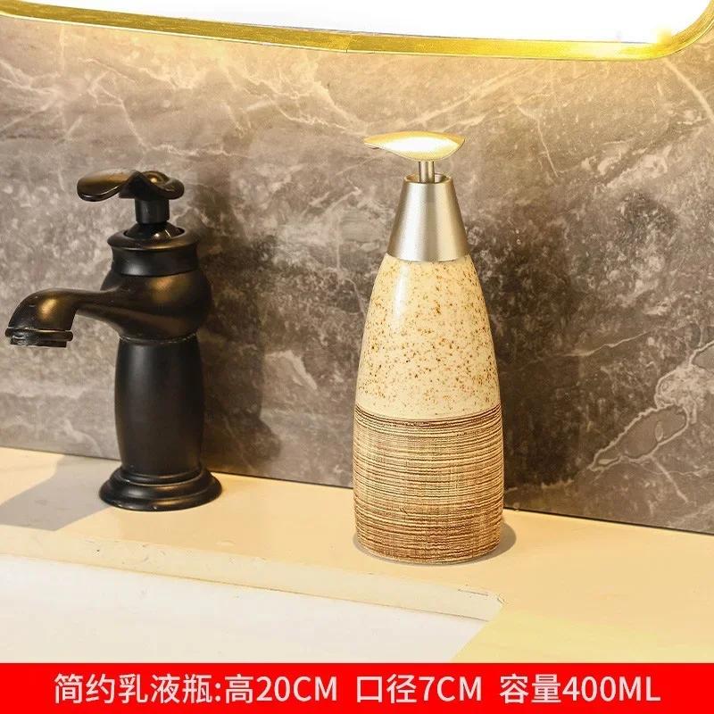 Ceramic Shower Gel Bottle Lotion Bottle Hand Sanitizer Bottle Soap Dispenser Lotion Container Bathroom Accessories Products