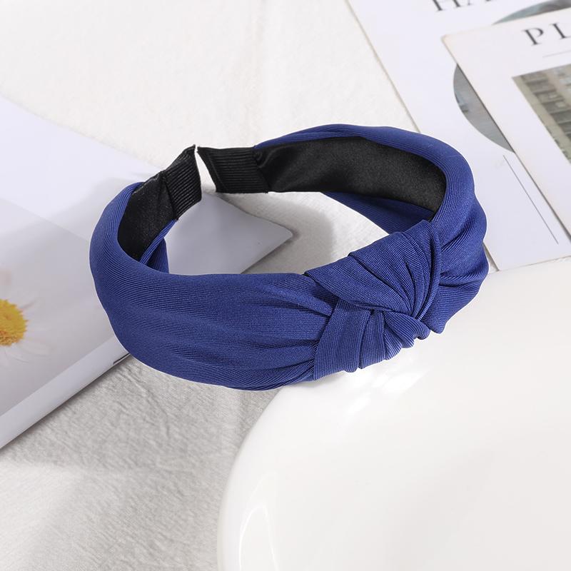 New Headbands for Women Girls Knotted Hair Band Solid Color Hairband Simple Hair Hoop Retro Makeup Headwear Hair Accessories