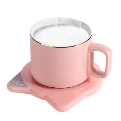 Mug Warmer US Plug Cup Heater Desktop Heated Coaster for Coffee Milk Tea Temperatures Adjustable Cup Warming Pad