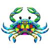 Crafts Iron Art Artwork Statue Sculpture Metal Crab Wall Art Hanging Ornament Garden Decoration  Home Decoration Indoor Outdoor
