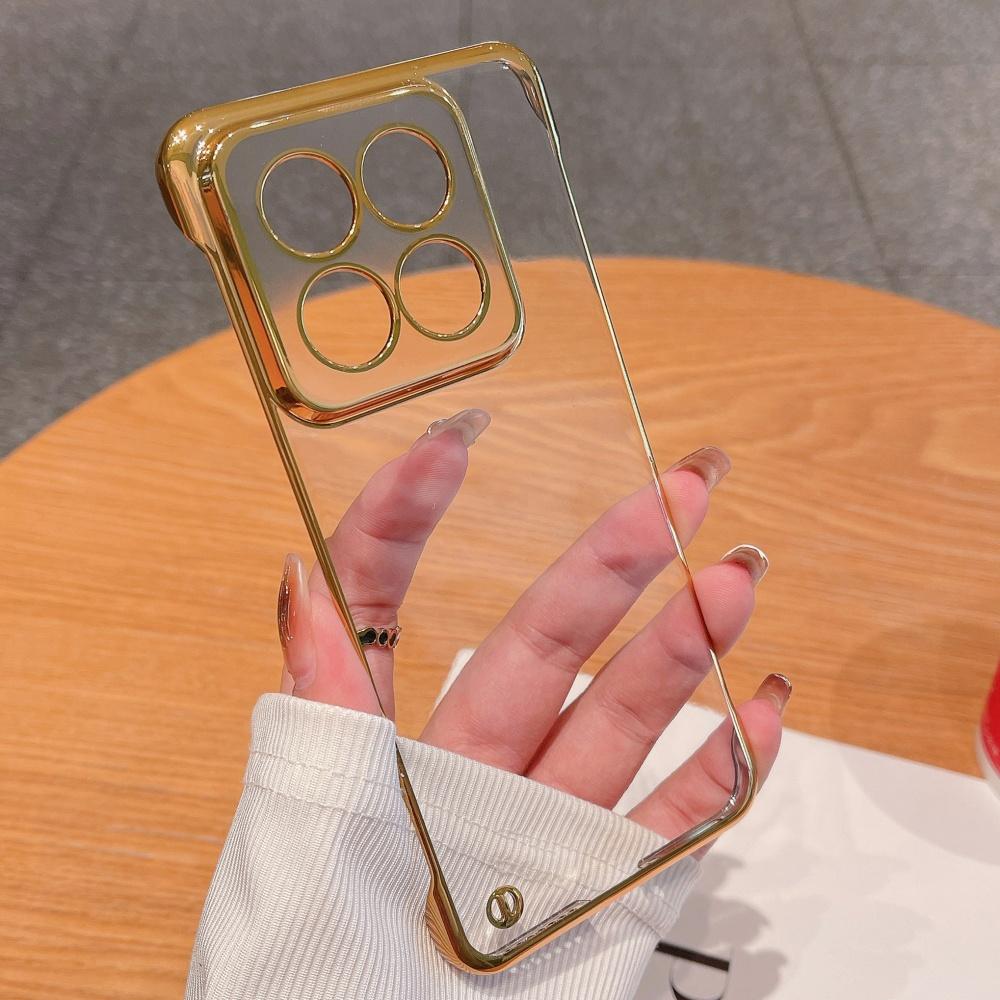 Ultradünne durchsichtige galvanisierte Hülle für Xiaomi 15 Ultra 15Pro 14 13 13X 12 12S Ultra 11 Lite 10 10S 9 8 Pro Coole rahmenlose Handyhüllen